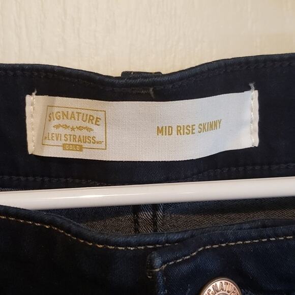 New levi  Strauss Signature  gold simply stretch mid rise skinny jeans 26M 38x30 - Picture 7 of 16